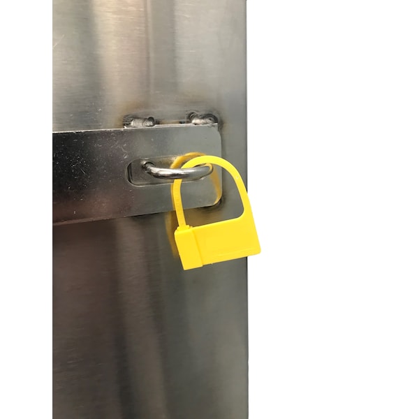 Tamper Evident Safety Lockout Seals (Non-Numbered), Yellow, PK100